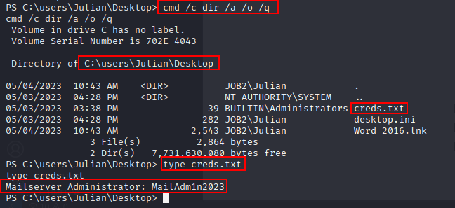 julian creds file