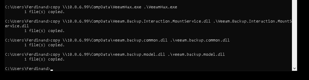 transfer veeamhax files