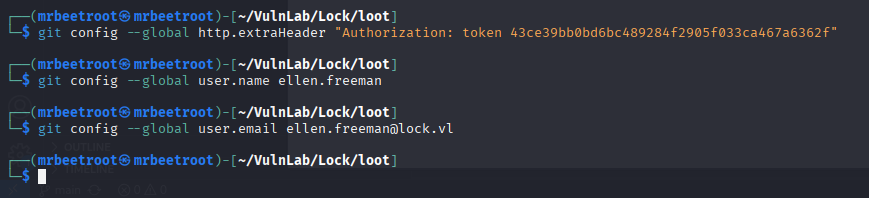 git config token