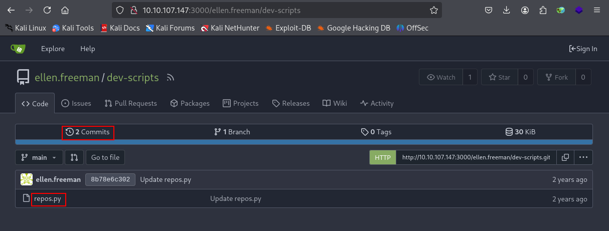 dev scripts repository