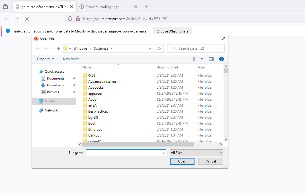 firefox open file