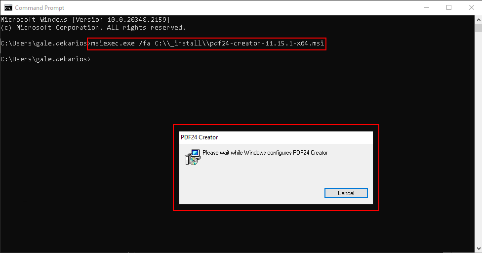 pdf24 repair popup